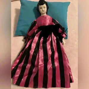 Vintage Porcelain Doll head chest arms hands & legs are porcelain body is cloth